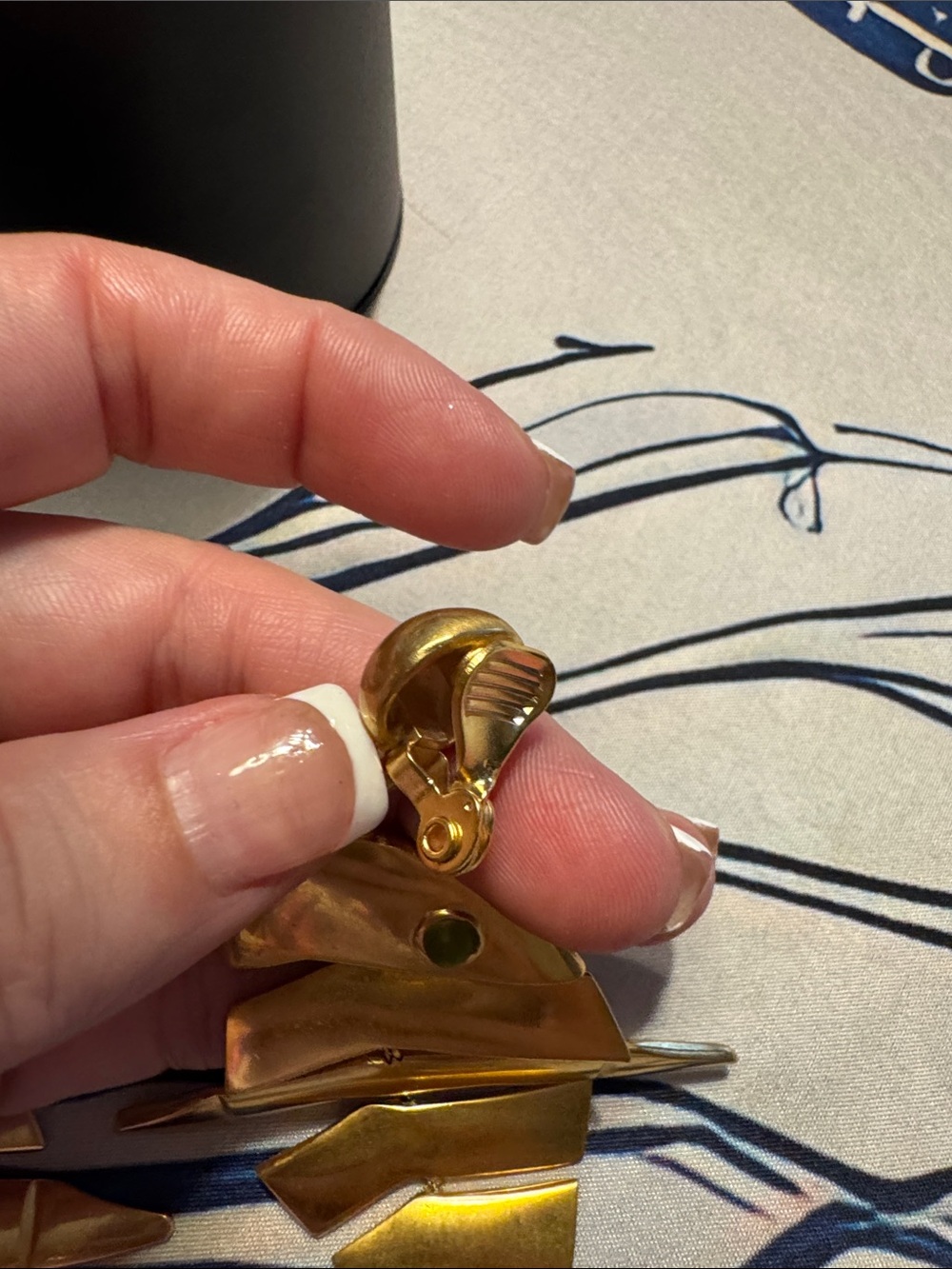 Anne Klein Gold-Tone Fish Drop Earrings - Picture 4 of 5